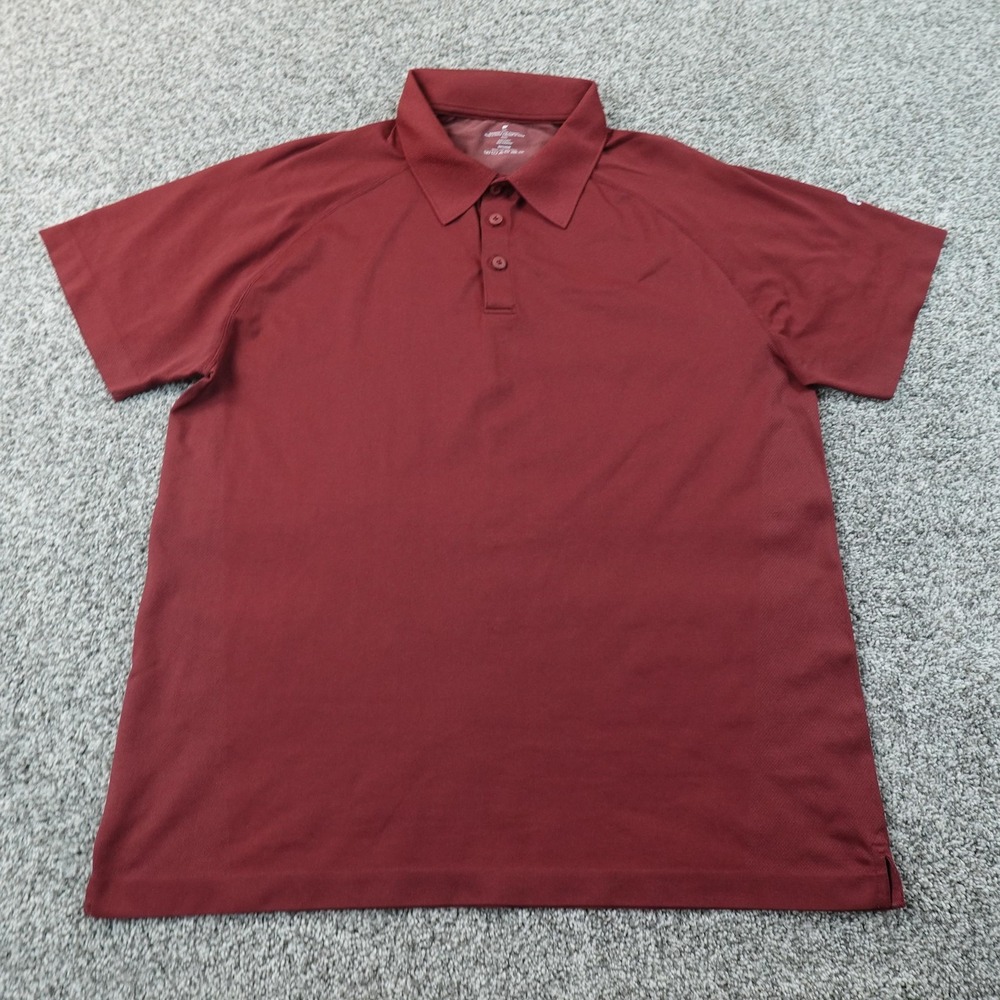 Fabletics Polo Shirt Mens 2XL Red Golf Performance Stretch Golf Short Sleeve Top